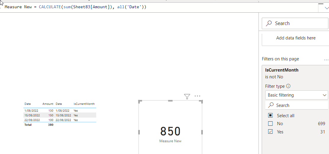 Solved: DAX ALL not working - Microsoft Fabric Community