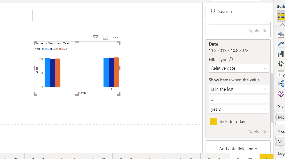 Monthly values by year, up to a specific date - Microsoft Fabric Community