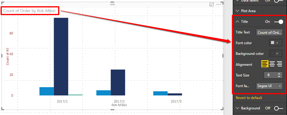 How to configure visualization Title in theme file... - Microsoft ...