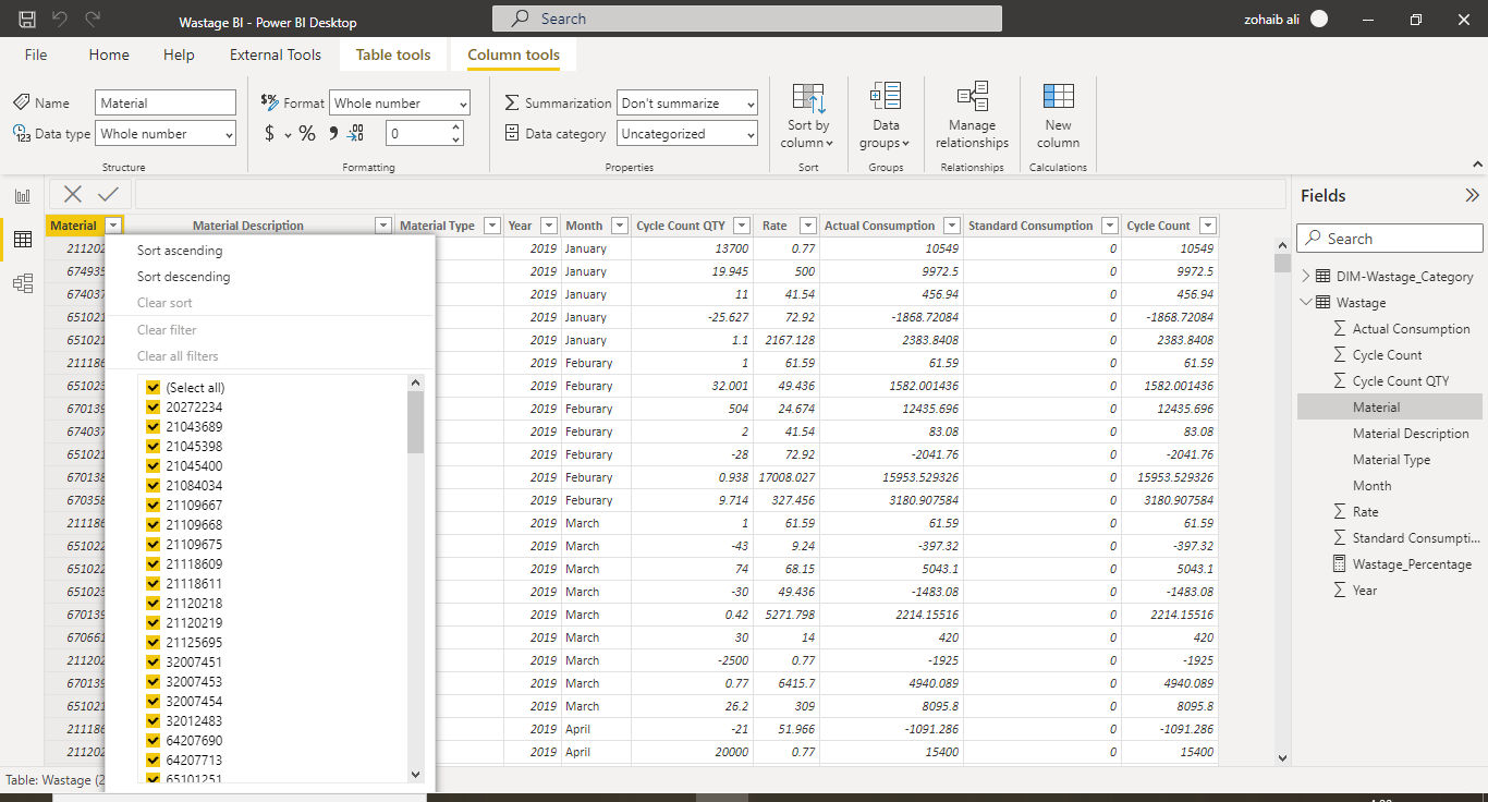 Filter problem in Data View - Microsoft Fabric Community