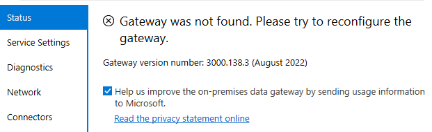 Solved: Gateway dies during refresh - Microsoft Fabric Community