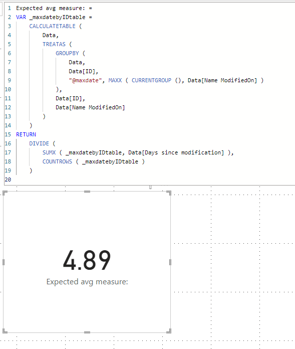Solved: Re: Average of Measure - Microsoft Fabric Community