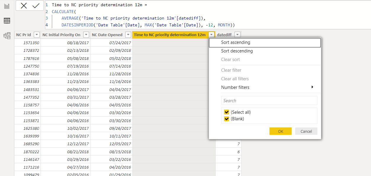 Rolling 12 month average - Microsoft Fabric Community