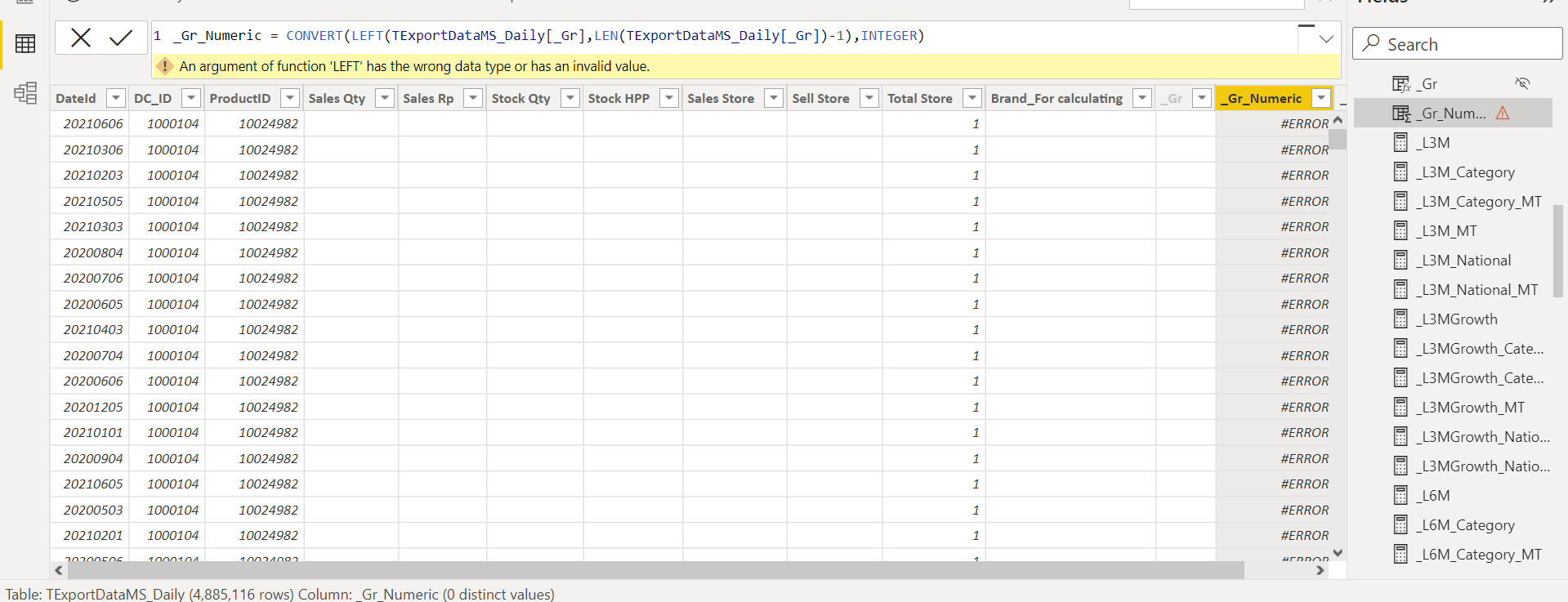 DAX error - Microsoft Fabric Community
