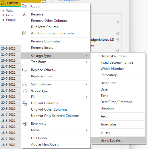Date Error in table - Microsoft Fabric Community