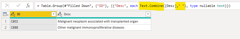 Solved: DAX to Concatenate Correspond Rows? - Microsoft Fabric Community