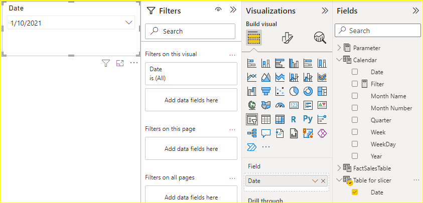 Solved: Dates Dropdown slicer to filter from the start dat