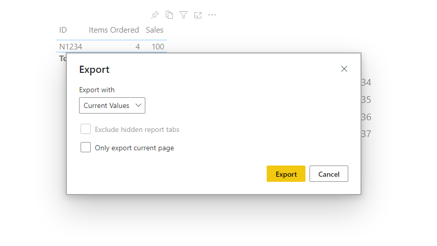 Solved: PDF Export error - only exports default filter, no ...