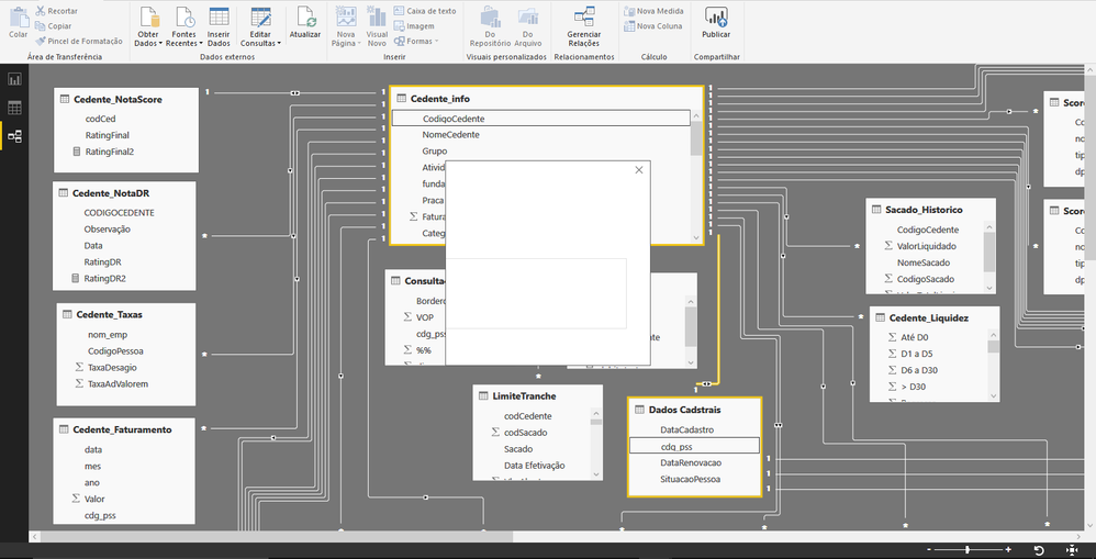 I was trying edit the connection between tables