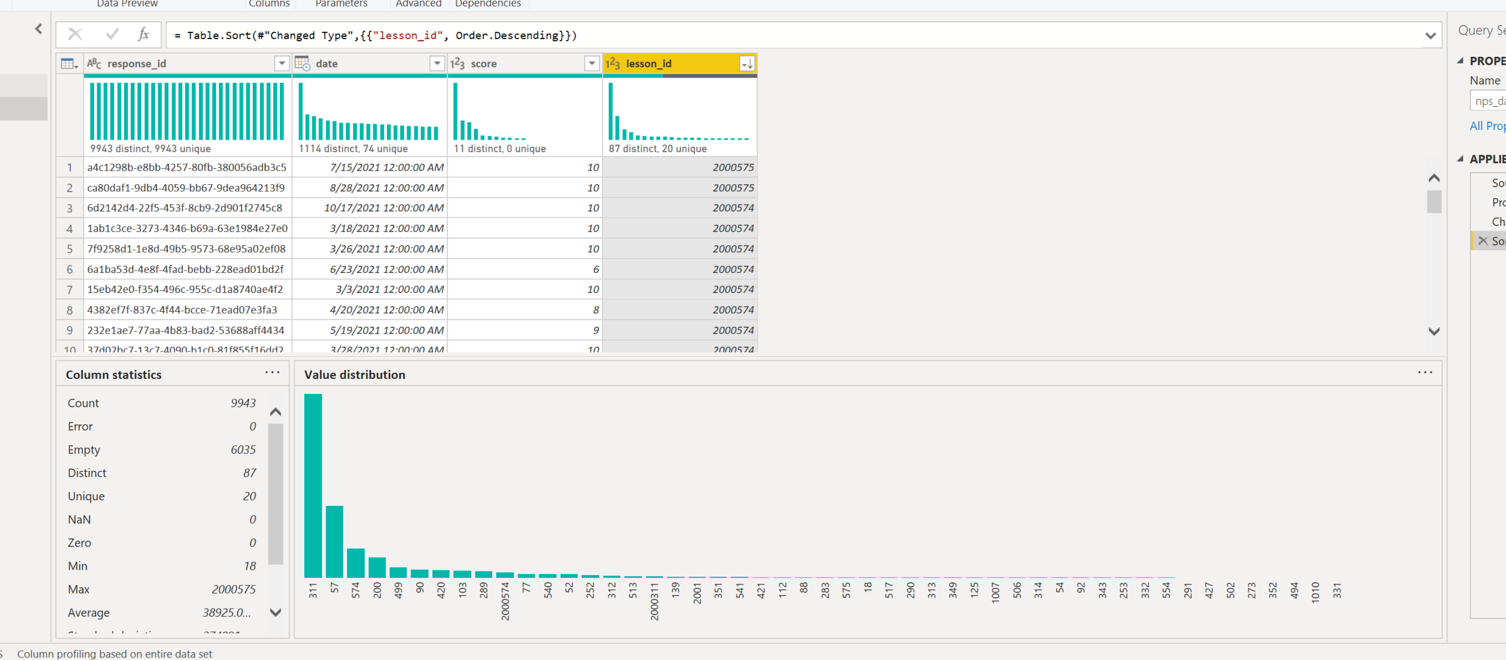 noob question re distinct & unique in Power Query ... - Microsoft ...