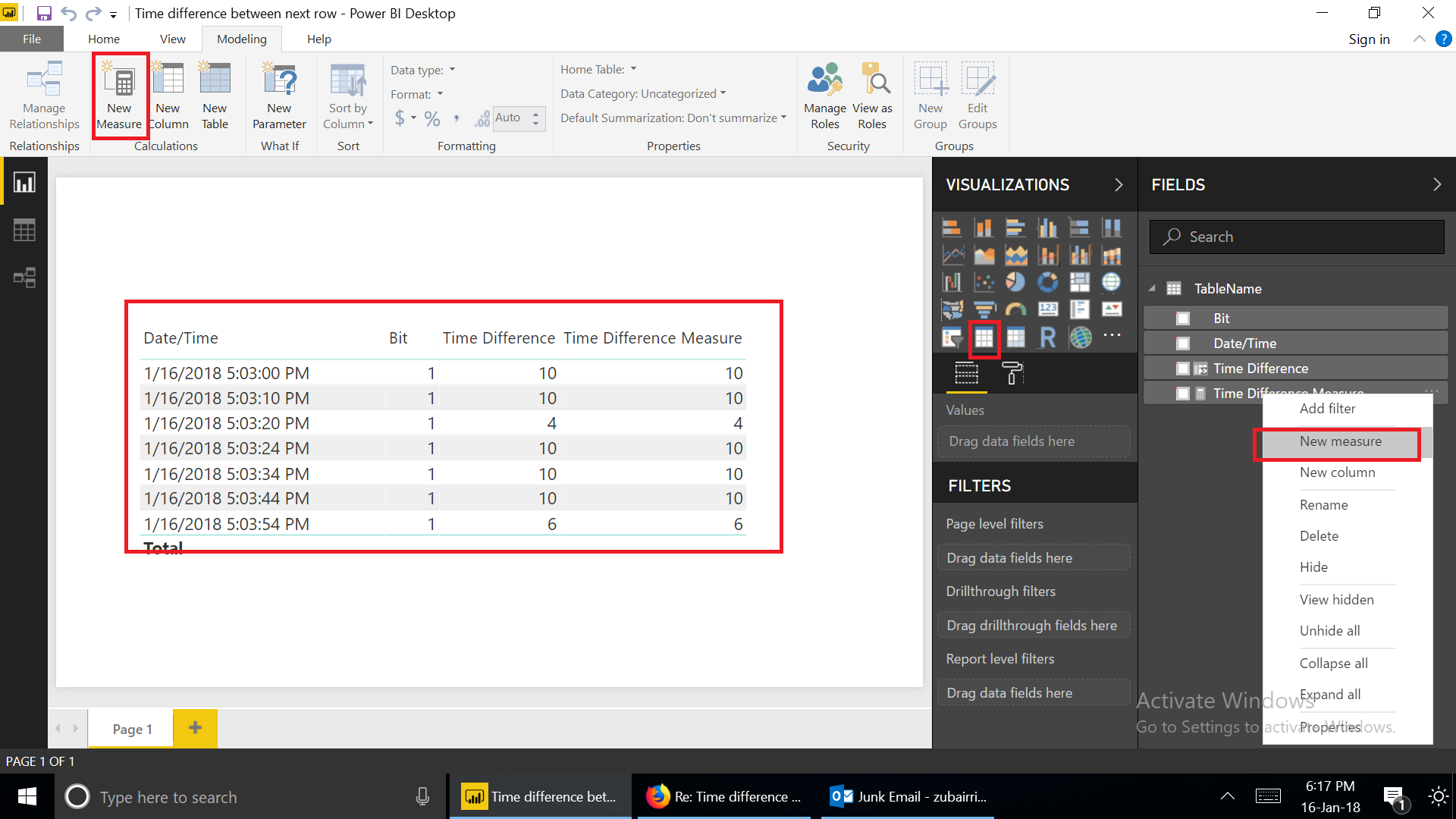 Solved: Time difference between next row - Microsoft Fabric Community
