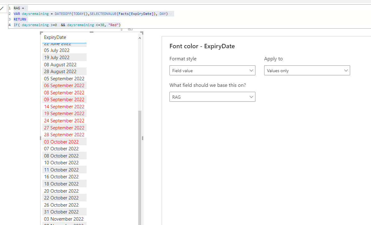 Solved: Conditional Formatting - Microsoft Fabric Community