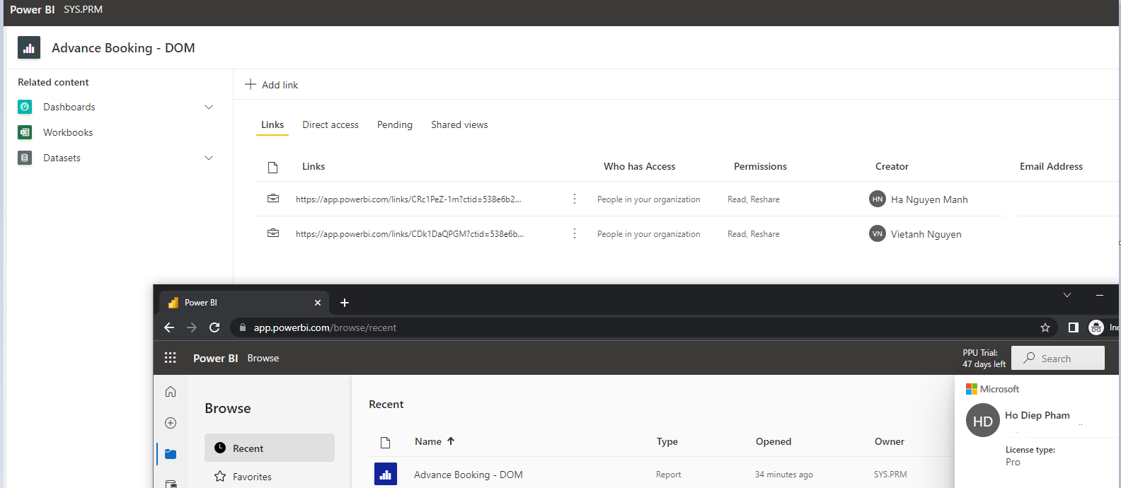Manage shared items - Microsoft Fabric Community