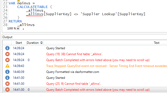 Solved: Need Help With Dax Table Query - Microsoft Fabric Community