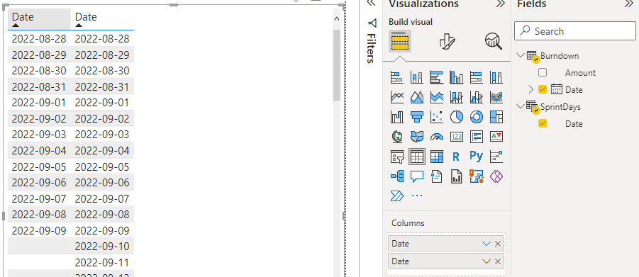 Calendar based on another table not quite working - Microsoft Fabric ...