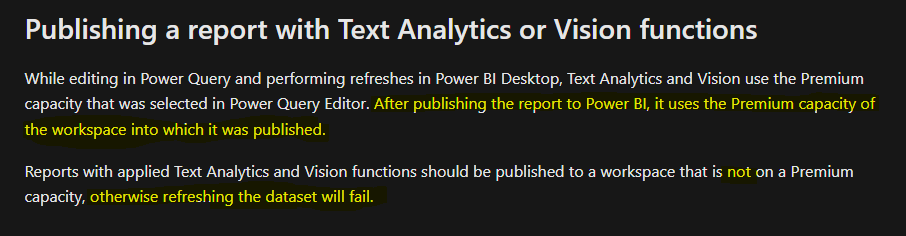 AI Function refresh in the Power BI Service - Microsoft Fabric Community
