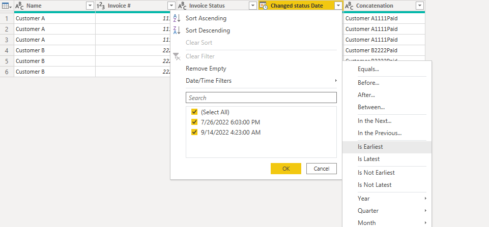 Solved: Return the earliest date among a group using DAX - Microsoft ...