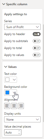 Solved: matrix visual value alignment - Microsoft Fabric Community