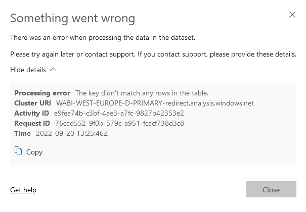Power BI dataset refreshing in desktop but not in ... - Microsoft ...