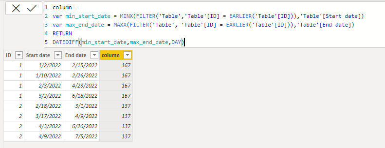calculated column to return one value in the repor... - Microsoft ...