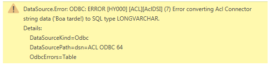 Solved: Converting ACL Error - Microsoft Fabric Community