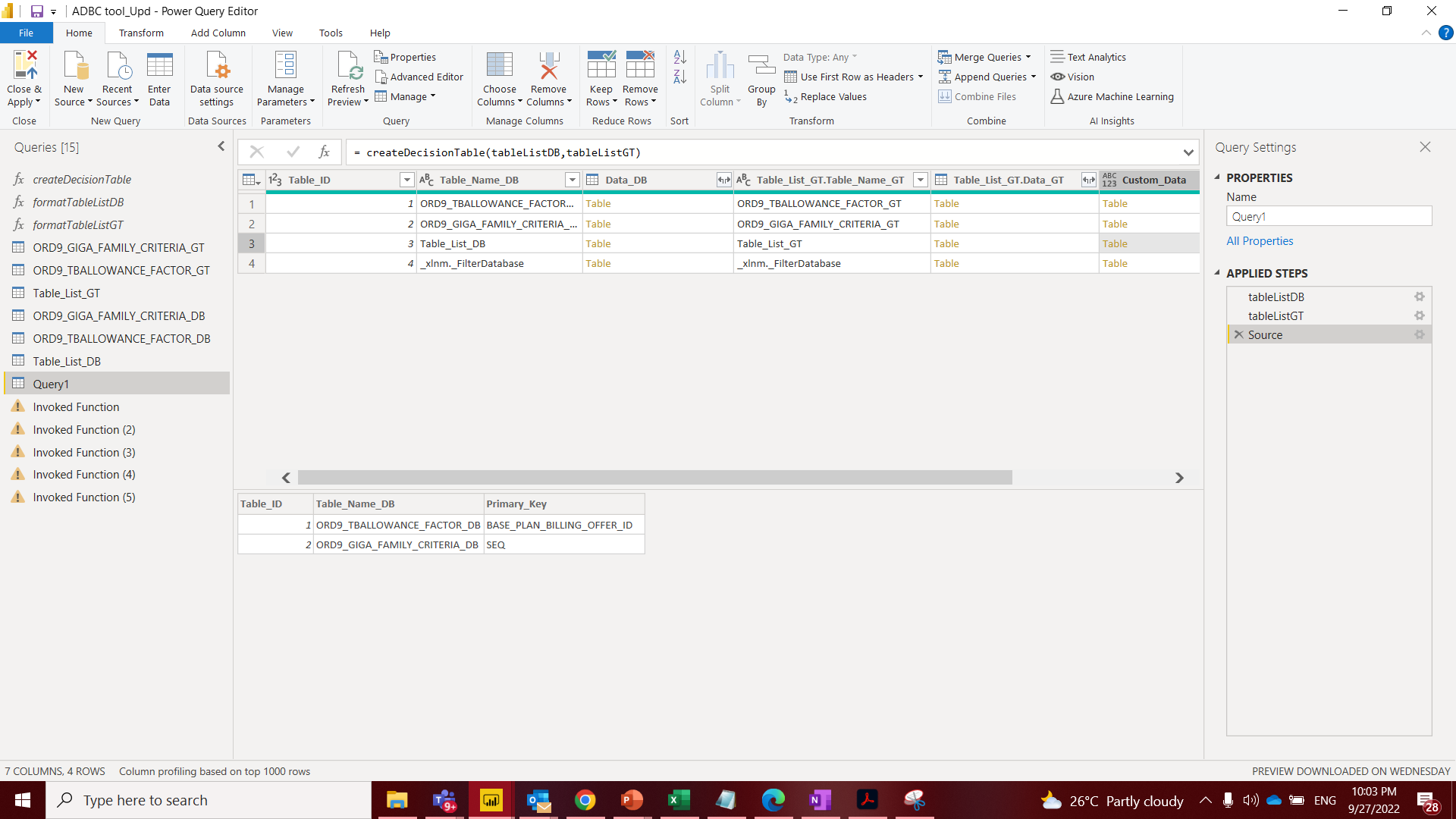 How to add column in inner tables to outer table - Microsoft Fabric ...