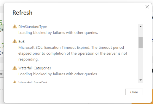 Load errors when connect to Datamart SQL Server - Microsoft Fabric ...