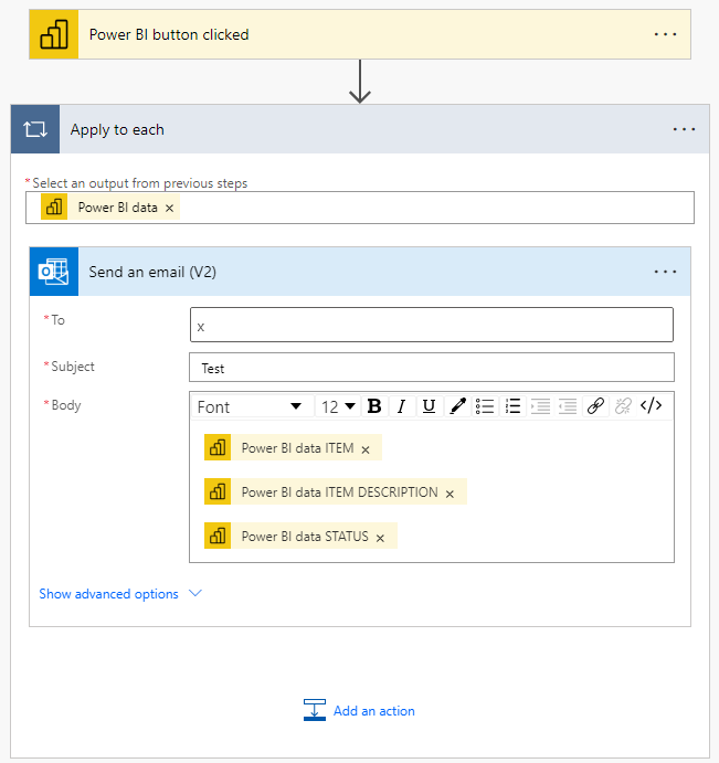 Solved: How to send an email with respective elements in d ...