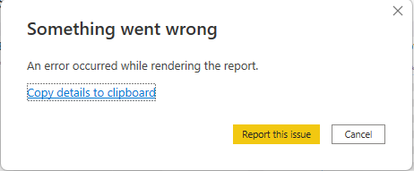 Some thing went Wrong - Microsoft Fabric Community