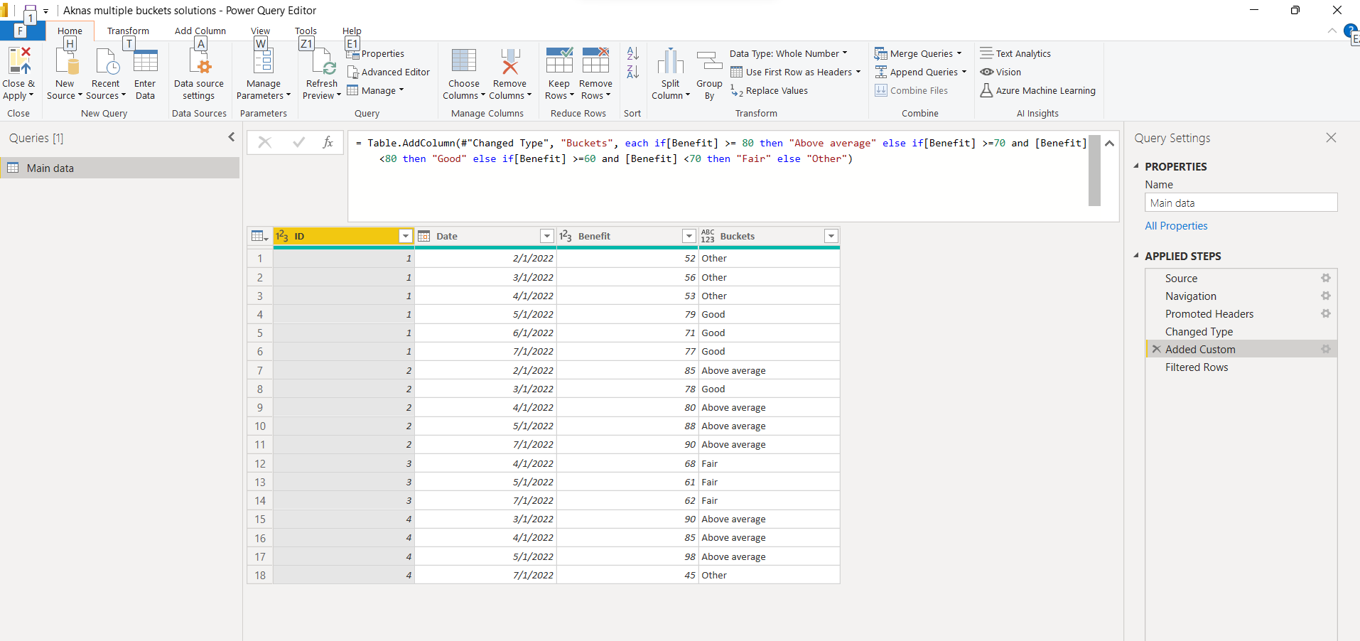 Solved: Newbies question - Multiple buckets - Microsoft Fabric Community