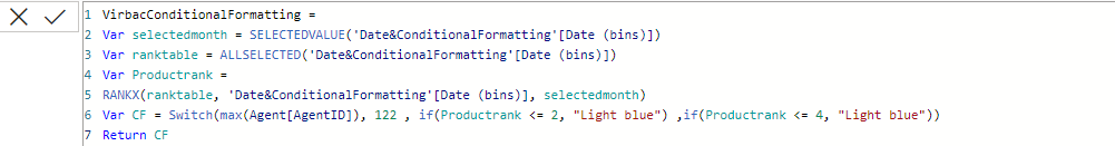 Measure that returns conditional formatting based ... - Microsoft ...