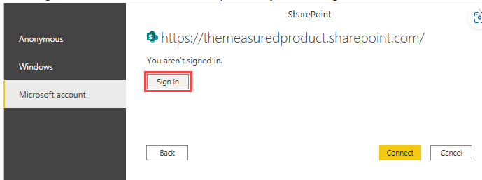 Get data: SharePoint List: Unable to connect - Microsoft Fabric Community