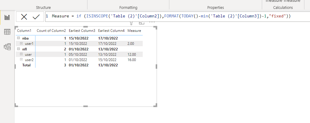 Solved: Create measure in matrix view - Microsoft Fabric Community
