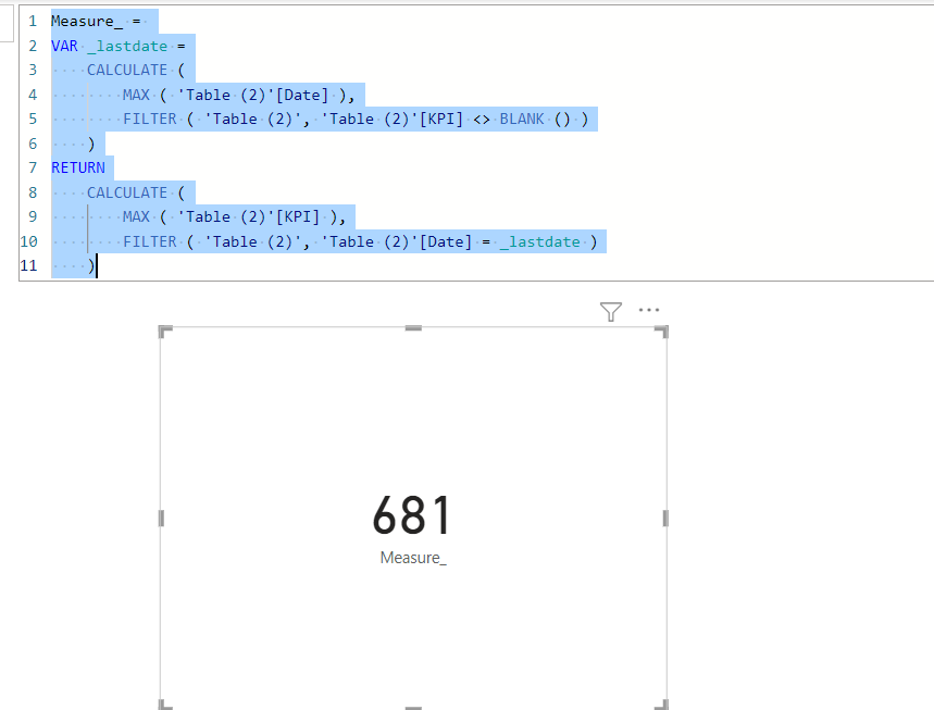 Solved: Card Visual - how to show latest month - Microsoft Fabric Community