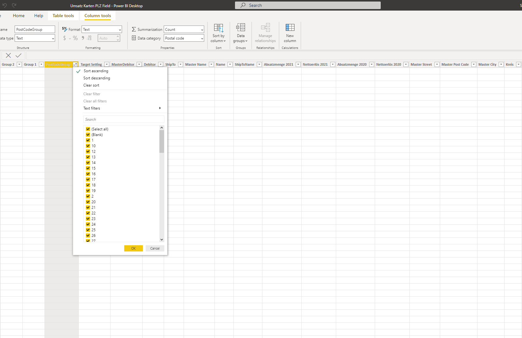 Solved: Showing the zero with two digit postcode - Microsoft Fabric ...