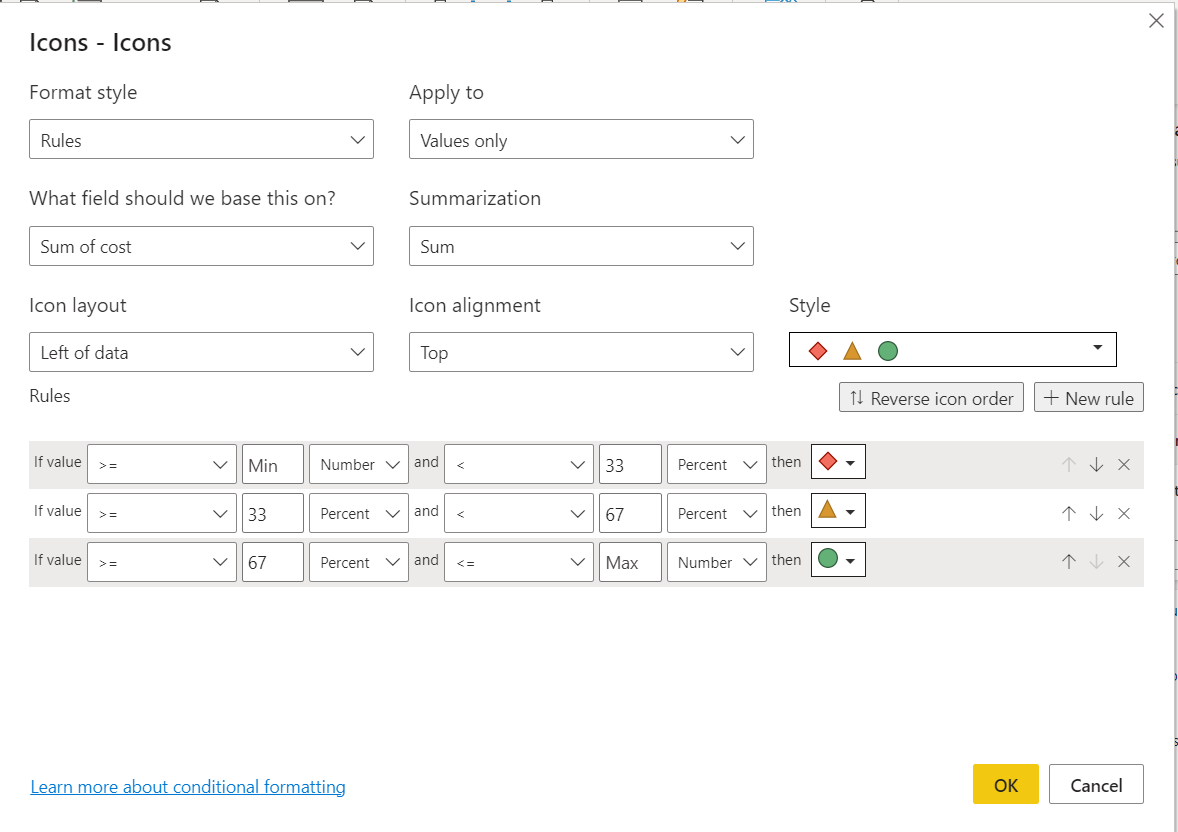 Conditional Formatting is not clickable - Microsoft Fabric Community