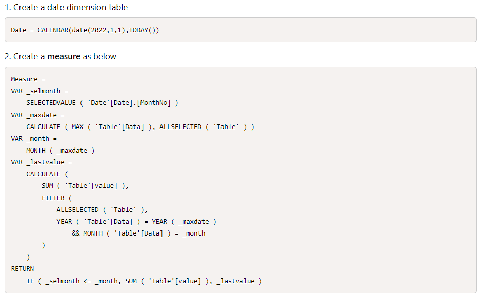 Running Total with previous month value - Microsoft Fabric Community
