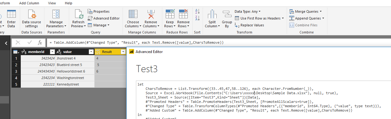 Solved: Filter only text in address column - Microsoft Fabric Community