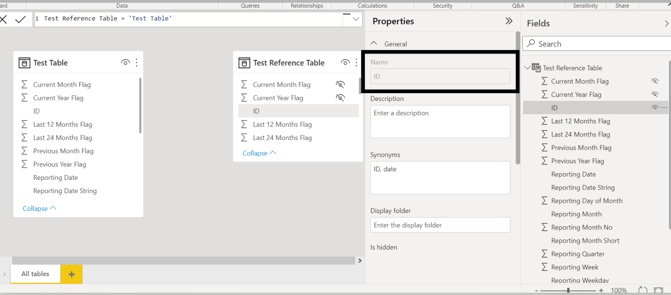 Can't rename columns in reference tables - Microsoft Fabric Community