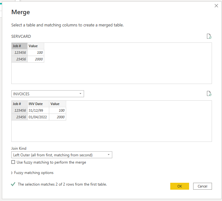 Date Columns in Different Data Sets - Microsoft Fabric Community