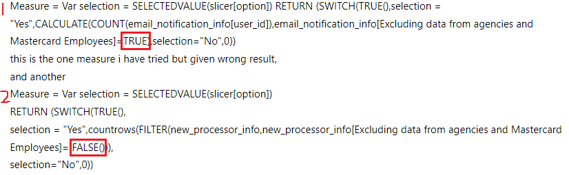Return result based on slicer selection - Microsoft Fabric Community