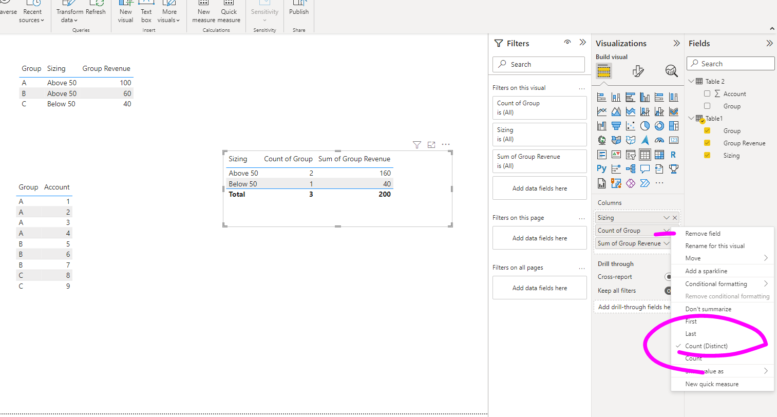 Solved: Drill Down By Group From Different Table - Microsoft Fabric ...