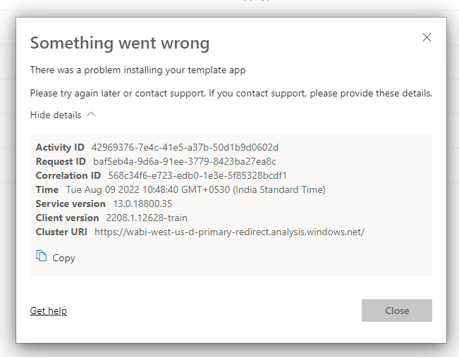 Error while installing Power BI Template App]: You... - Microsoft ...