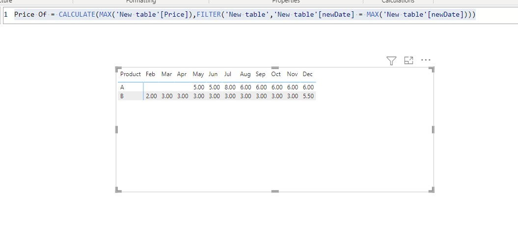 Solved: Show last values in in Monthly Matrix - Microsoft Fabric Community