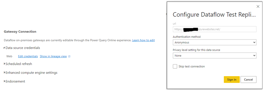 Multiple data source credentials in Data Flow not ... - Microsoft ...