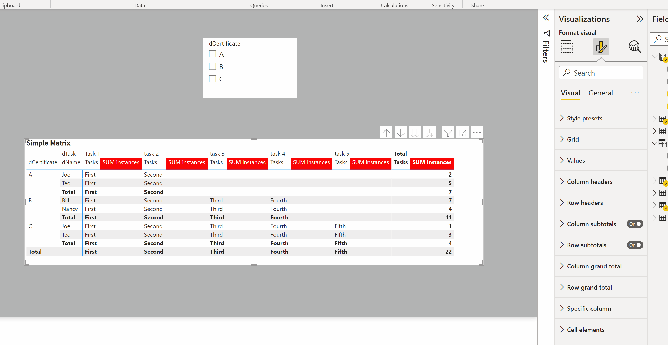 Solved: Dynamic columns for matrix - Microsoft Fabric Community