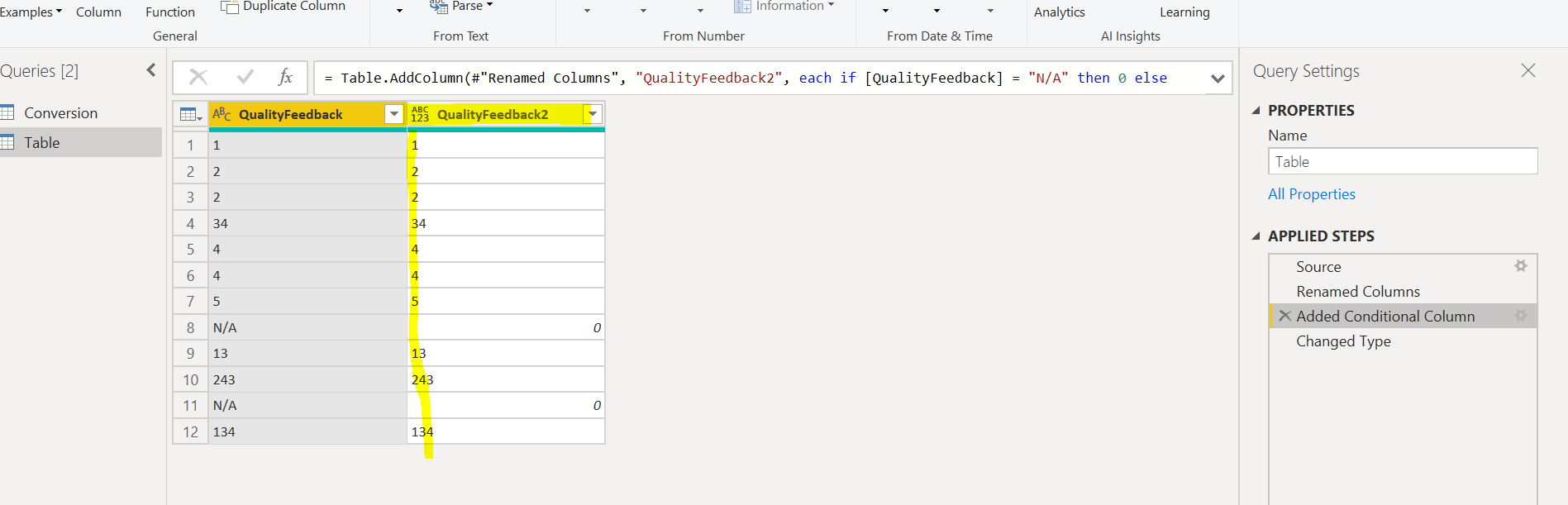 Solved: Conditional Column - Microsoft Fabric Community