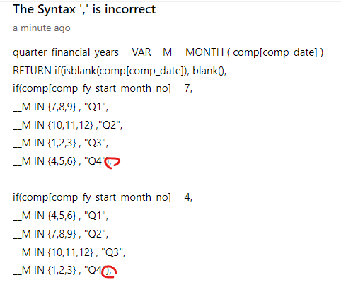 Solved: The Syntax ',' is incorrect - Microsoft Fabric Community