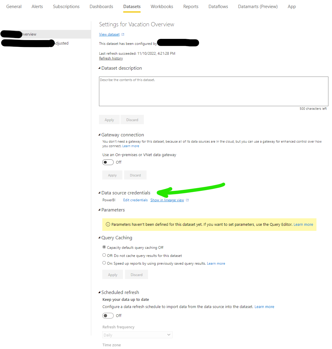 Solved: What to use as Data Source credentials? - Microsoft Fabric ...