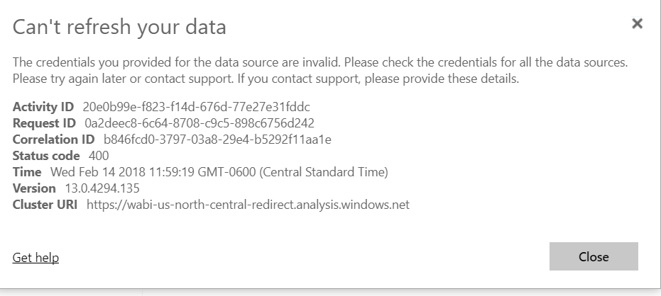 Report refresh fine on Power BI desktop but shows ... - Microsoft ...